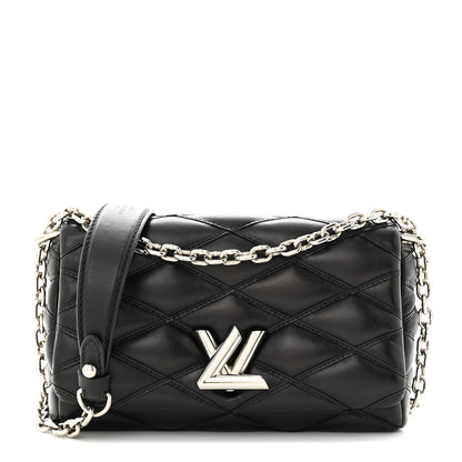 Louis Vuitton Lambskin Malletage GO-14 PM Black 1 of 12