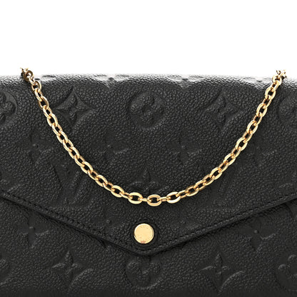 Louis Vuitton Empreinte Pochette Felicie Chain Wallet Black 8 of 10