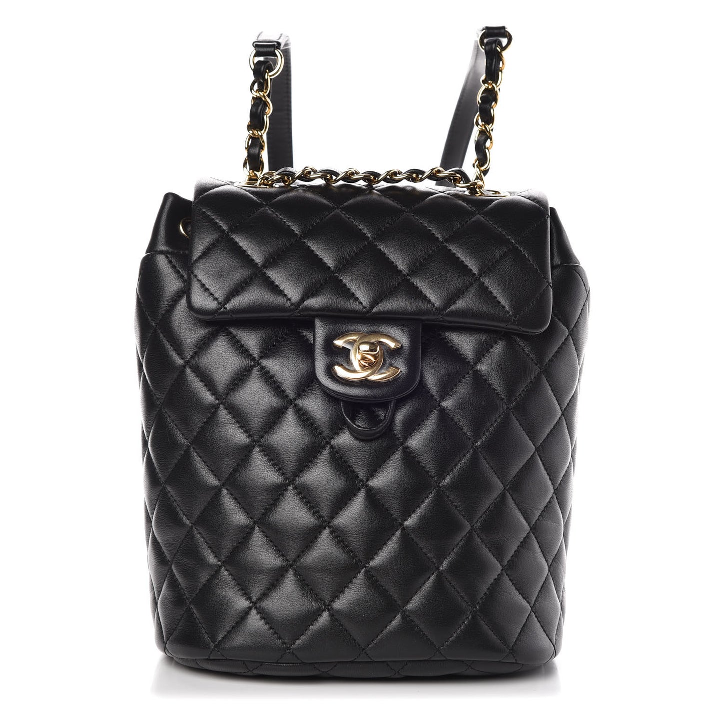 Calfskin Quilted Mini Urban Spirit Backpack Black