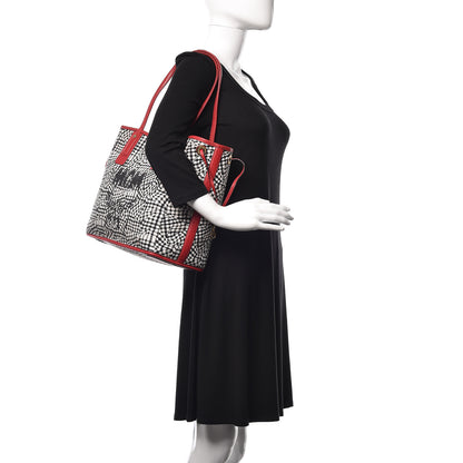 MCM Visetos Medium Liz Reversible Shopper Tote Ruby Red 2 of 14