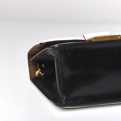Fendi Agnello Old Shine Chamois Embossed Small Kan U Shoulder Bag Black Rovere Multicolor 6 of 8
