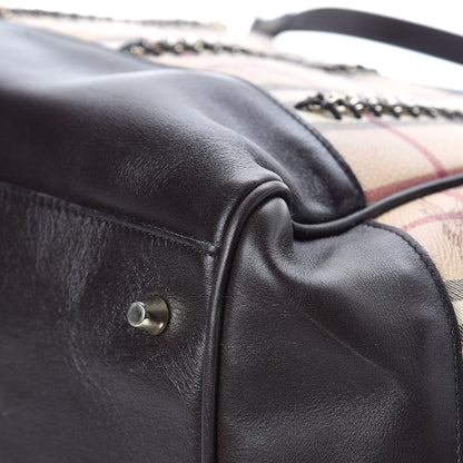 Burberry Haymarket Check Small Lawrence Tote Chocolate 13 of 13