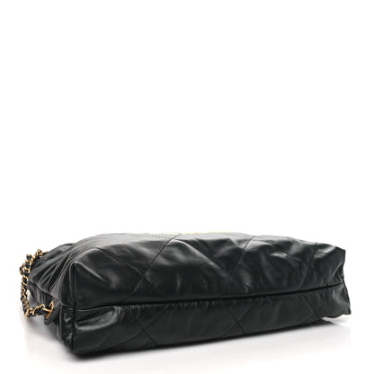 Chanel Shiny Calfskin Quilted Chanel 22 Backpack Black 4 of 10