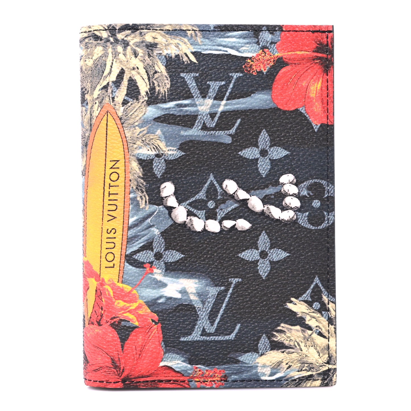Monogram Surfin' Passport Cover Navy Blue
