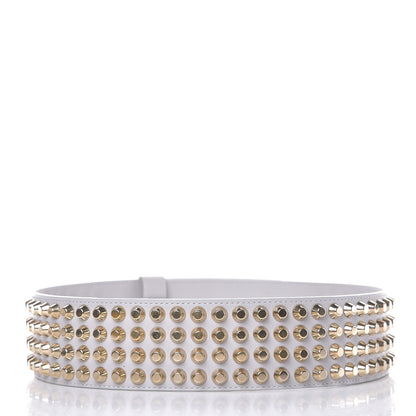 Versace Calfskin Studded Belt 75 30 Light Grey 3 of 6