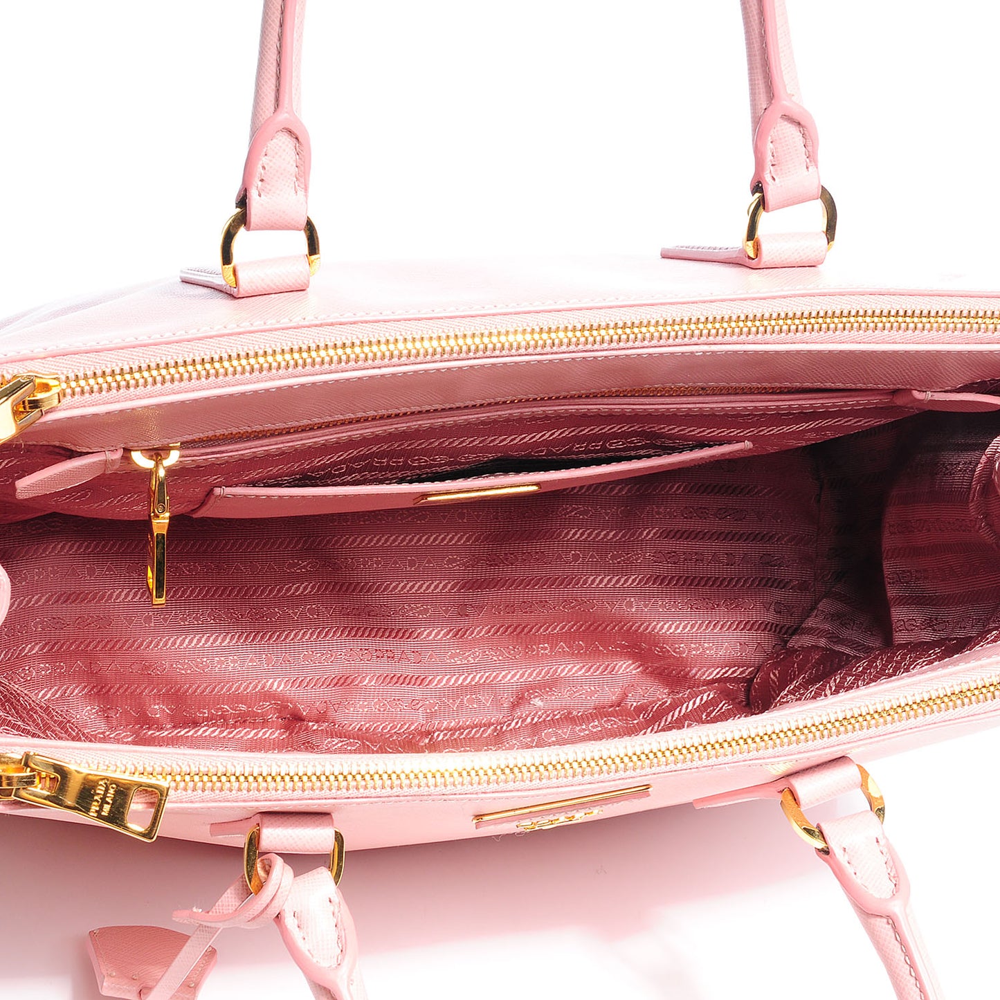 Saffiano Lux Medium Double Zip Tote Orchidea