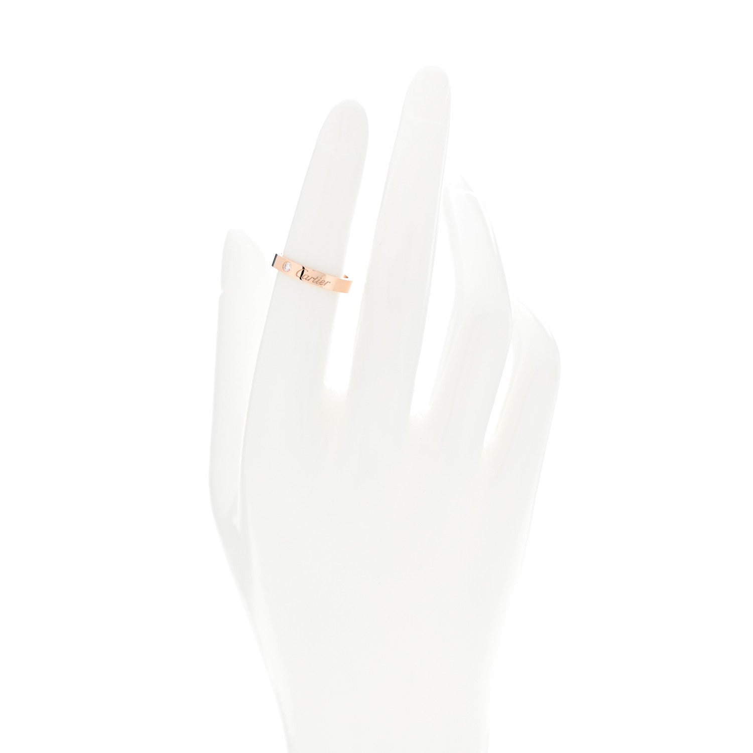Cartier 18K Pink Gold Diamond 3mm C De Cartier Wedding Band Ring 49 5 2 of 5
