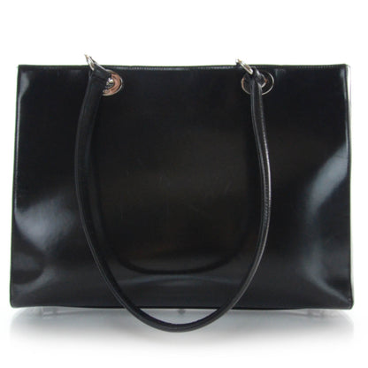Christian Dior CHRISTIAN DIOR Patent Lady Dior Shoulder Bag Black 3 of 10