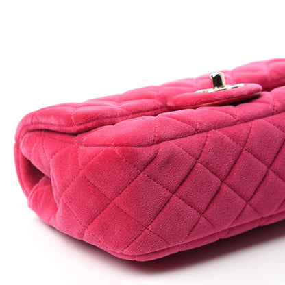 Chanel Velvet Quilted Mini Rectangular Pearl Crush Flap Pink 6 of 11
