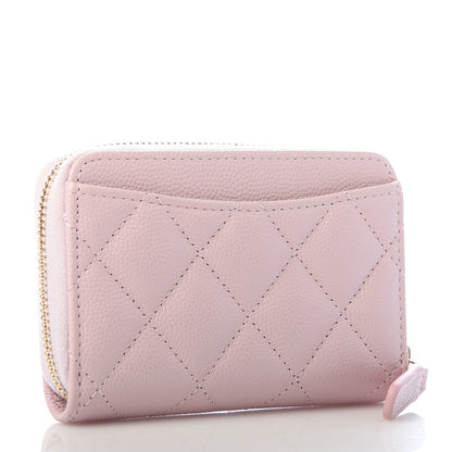 Chanel Caviar Quilted Zip Coin Purse Light Pink 3 of 8