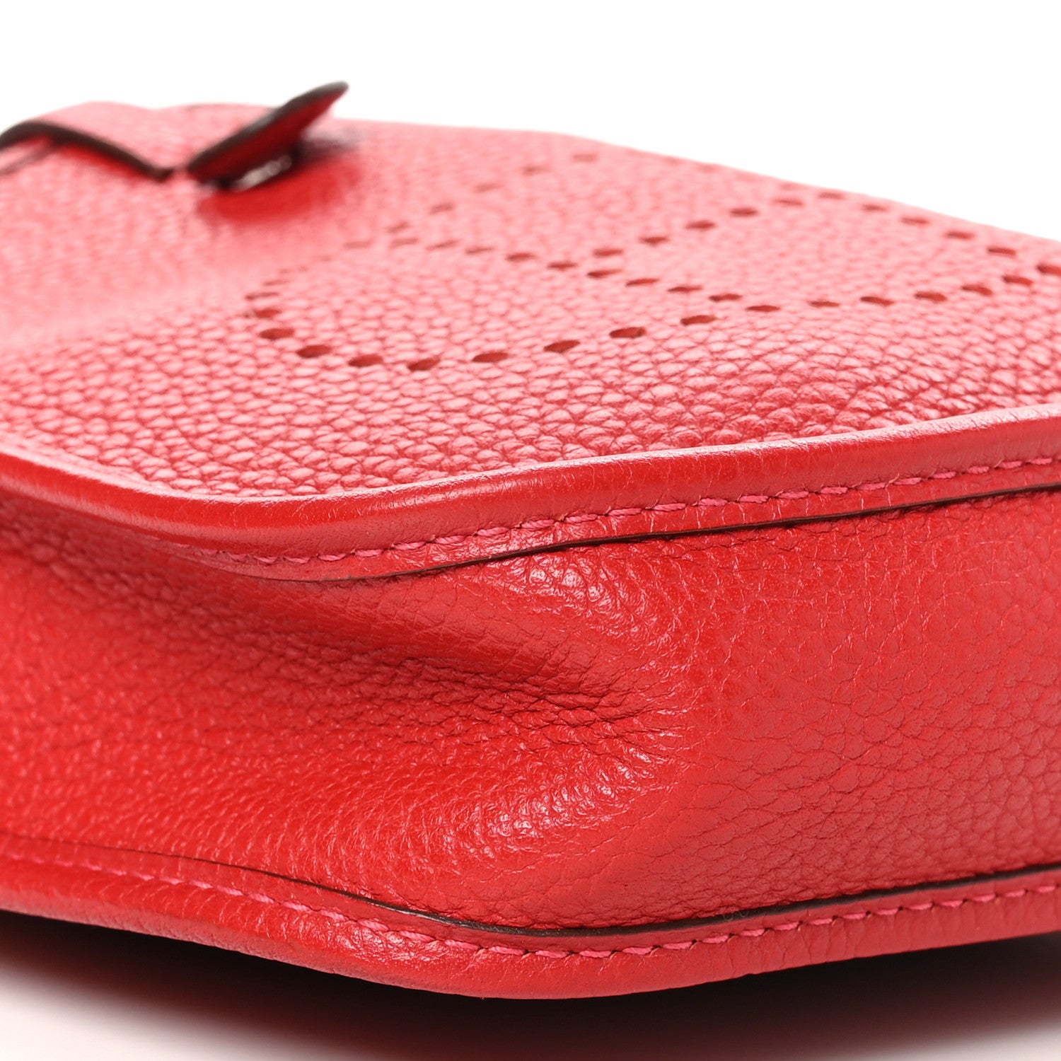 Hermes Taurillon Clemence Amazone Evelyne TPM Rouge Casaque Crevette 9 of 10