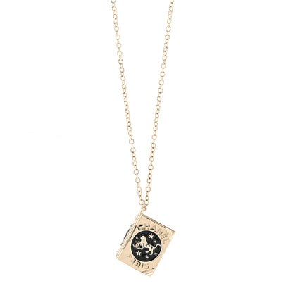 Chanel Metal Long Necklace Gold Black 1 of 5