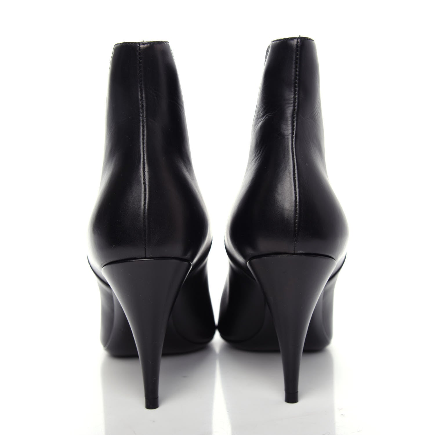 Saint Laurent Calfskin Kiki Chelsea Pointed Toe Ankle Boots 37.5 Black 7 of 9