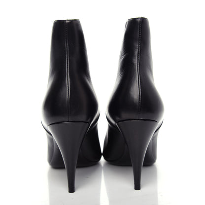 Saint Laurent Calfskin Kiki Chelsea Pointed Toe Ankle Boots 37.5 Black 7 of 9