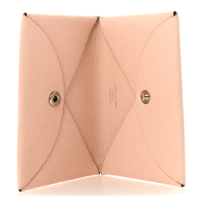 Hermes Epsom Calvi Card Case Rose Eglantine 5 of 6