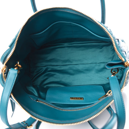 Miu Miu Nappa Matelasse Zip Tote Laguna 5 of 14