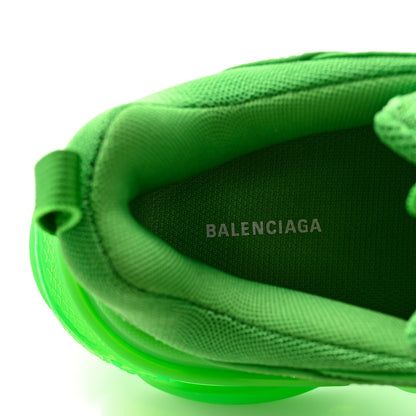 Balenciaga Fabric Mesh Clear Sole Womens Triple S Sneakers 40 Green 5 of 8