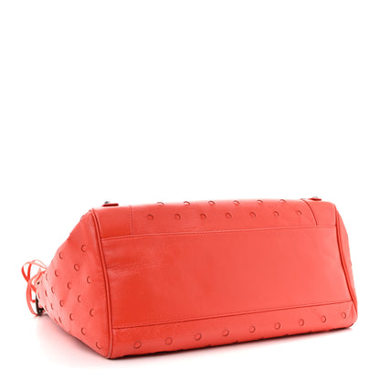 Balenciaga Agneau Perforated Classic Hardware Velo Rouge Grenade 5 of 17