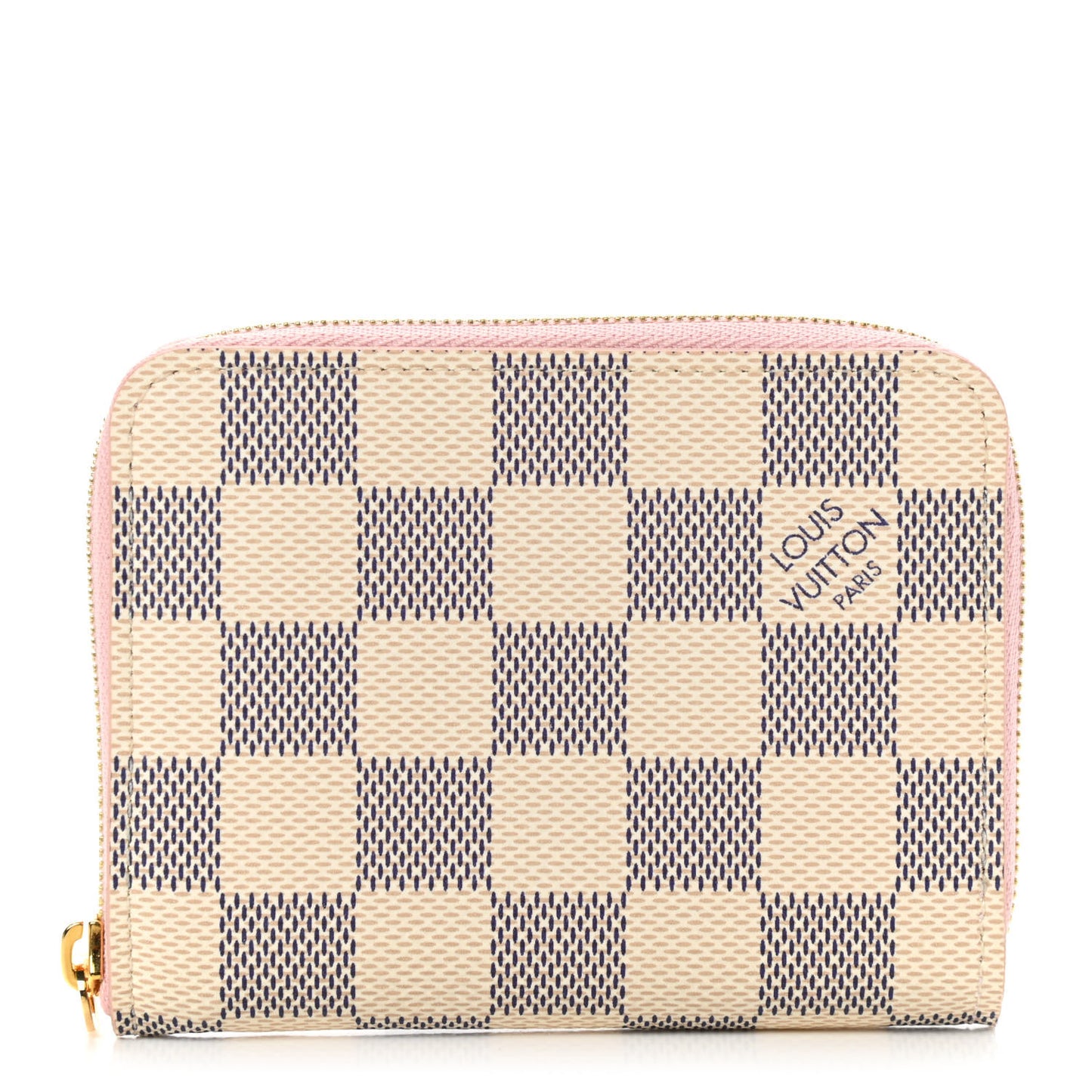 Damier Azur Zippy Coin Purse Rose Ballerine