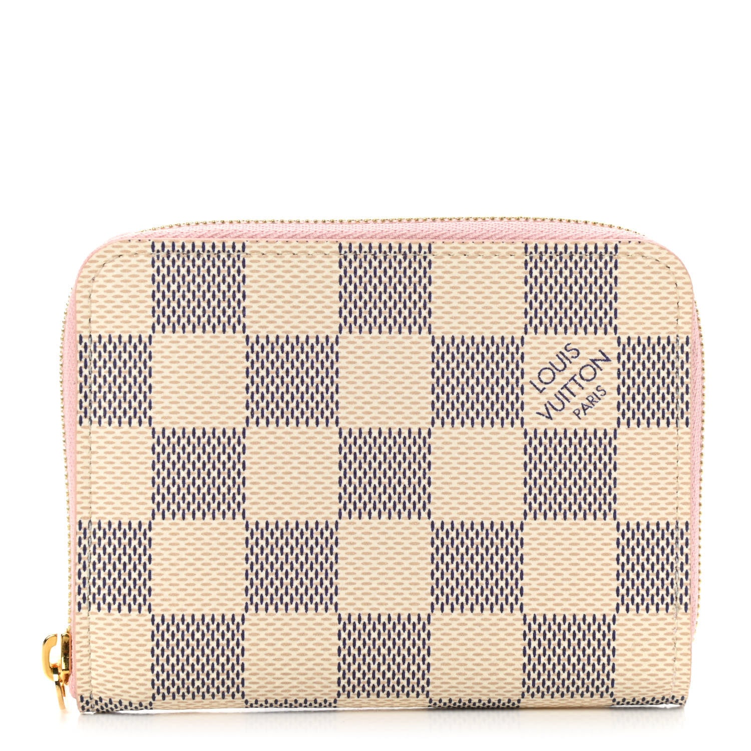 Louis Vuitton Damier Azur Zippy Coin Purse Rose Ballerine 1 of 7