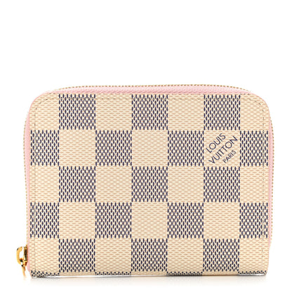 Louis Vuitton Damier Azur Zippy Coin Purse Rose Ballerine 1 of 7