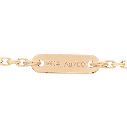 Van Cleef & Arpels 18K Yellow Gold Mother of Pearl Sweet Alhambra Pendant Necklace 5 of 5