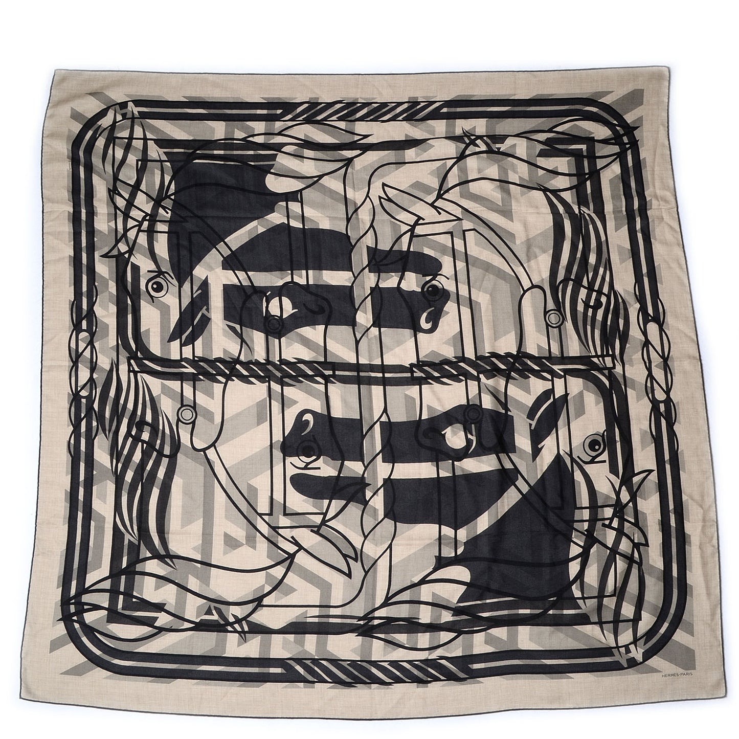 Cashmere Silk Quadridge Scarf 140