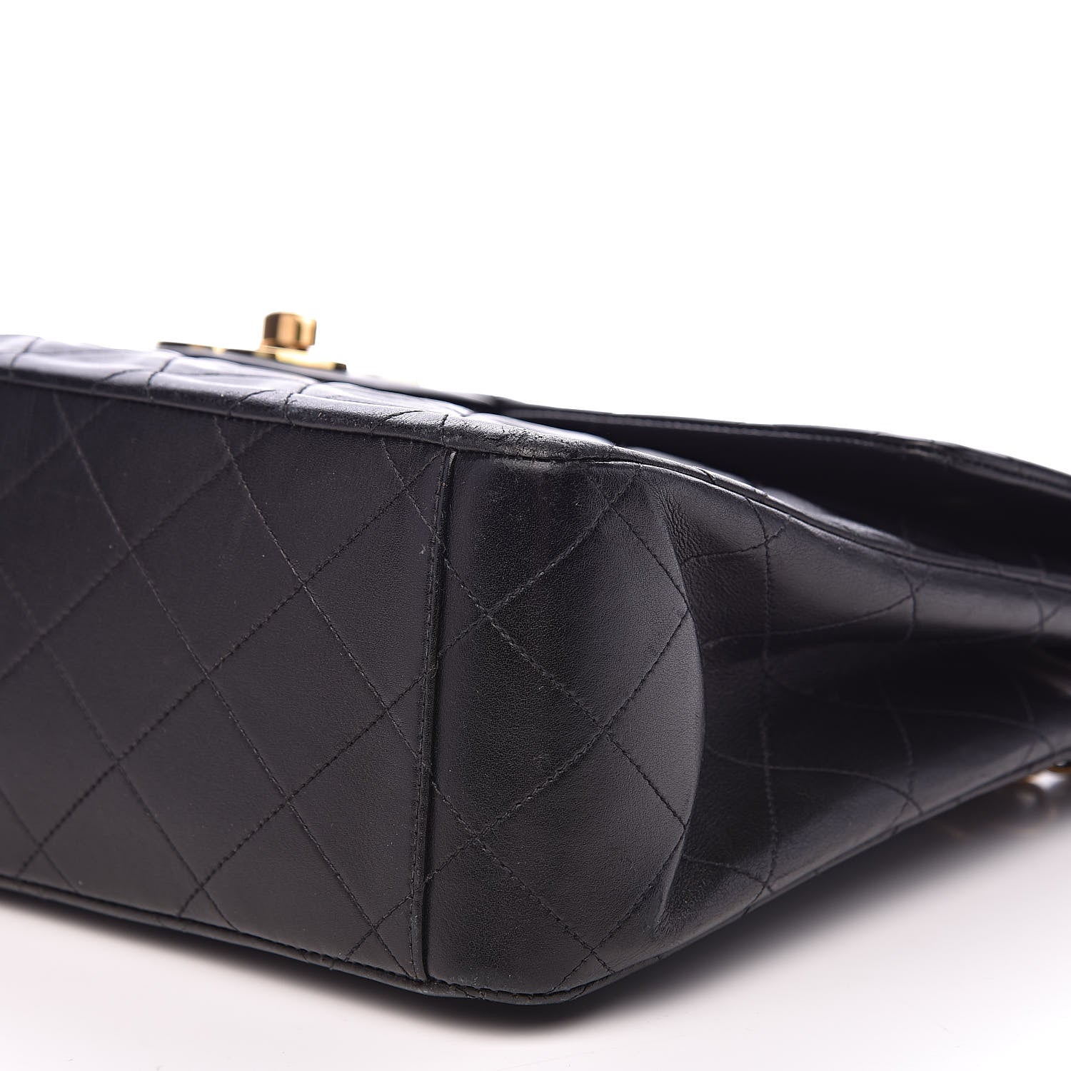 Chanel Lambskin Quilted XL Jumbo Single Flap Black 10 of 16