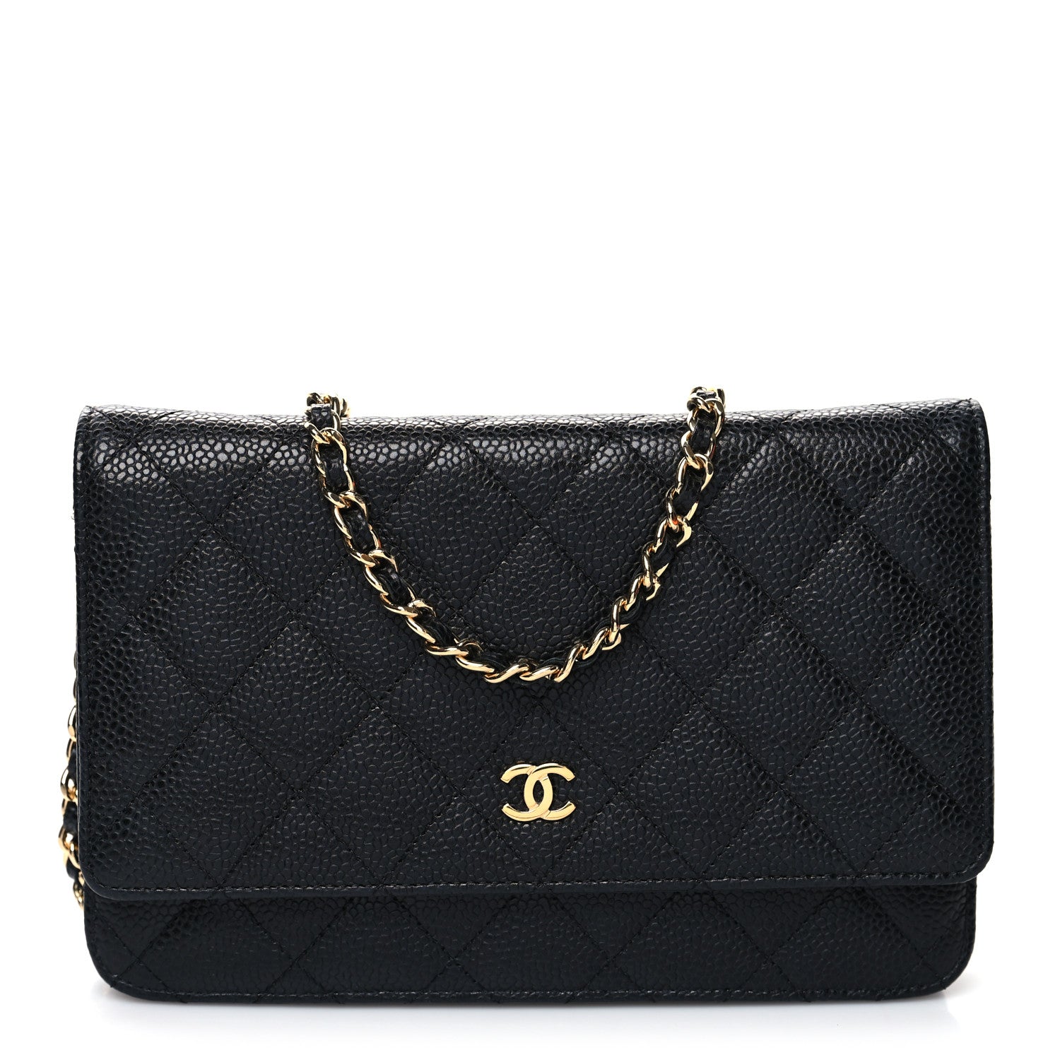 Chanel Caviar Quilted Wallet on Chain WOC Black 1 of 12