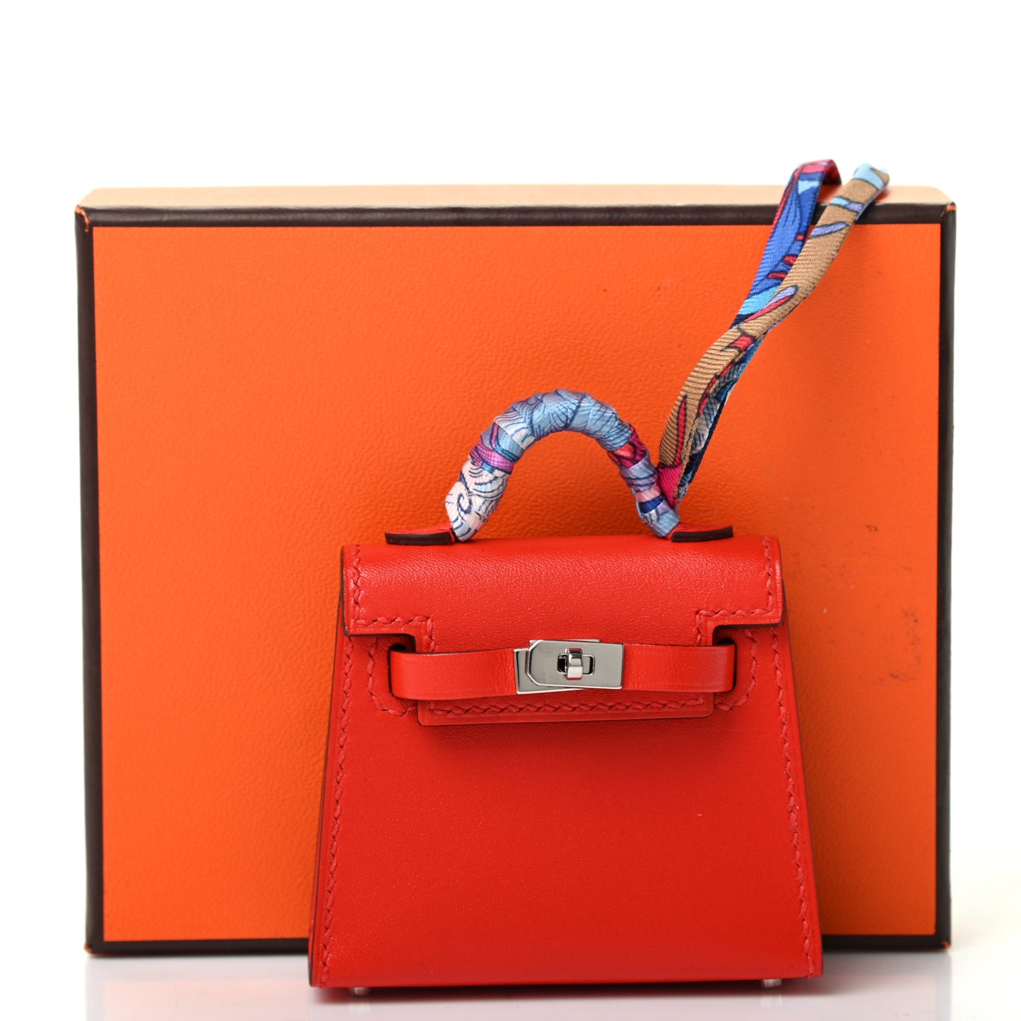 Tadelakt Mini Kelly Twilly Bag Charm Capucine