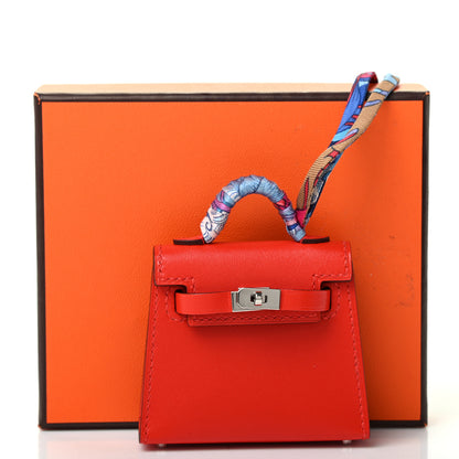 Hermes Tadelakt Mini Kelly Twilly Bag Charm Capucine 6 of 6
