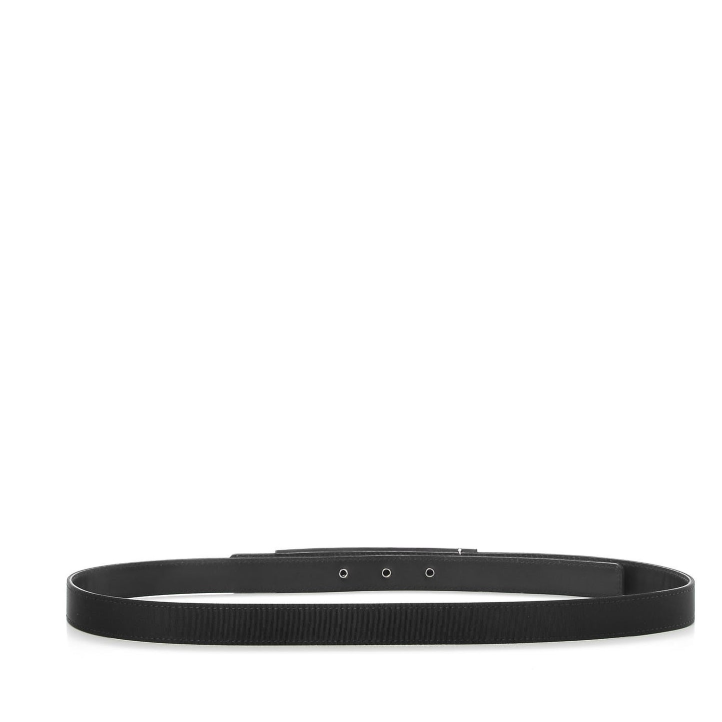 Grosgrain Lambskin Crystal Baguette Logo Belt 85 34 Black