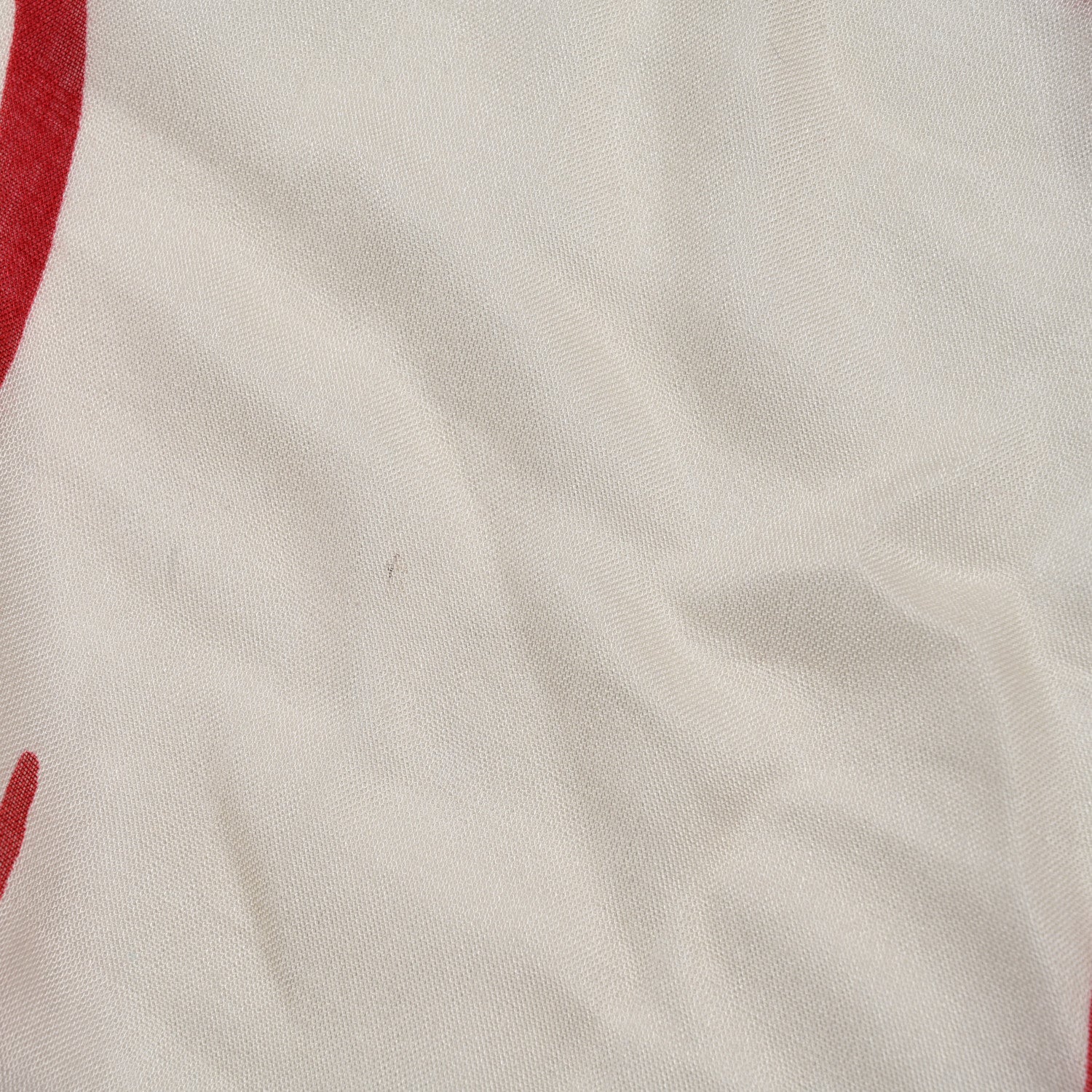 Gucci Modal Silk GG Writers Shawl White Red 3 of 5