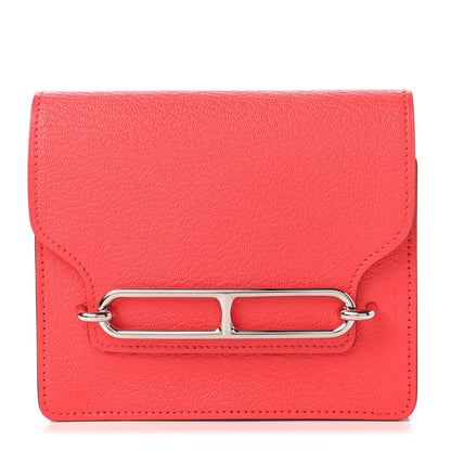Hermes Chevre Mysore Roulis Slim Wallet Rose Texas 1 of 10