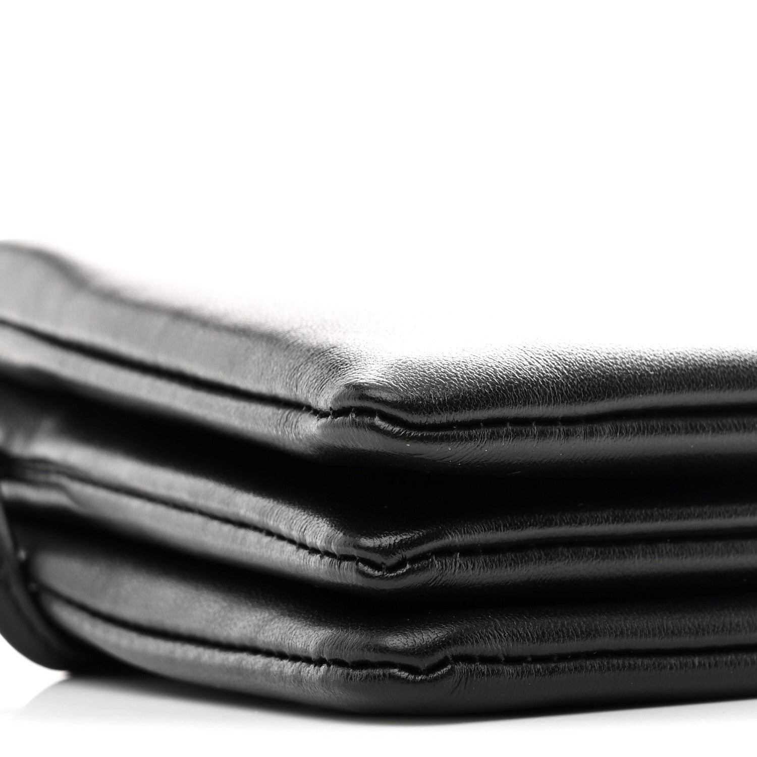 Celine Smooth Lambskin Trio Flap Crossbody Bag Black 9 of 11