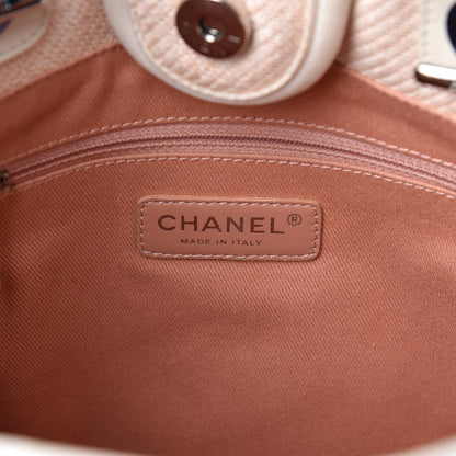 Chanel Woven Straw Raffia Mini Deauville Tote Pink 6 of 14