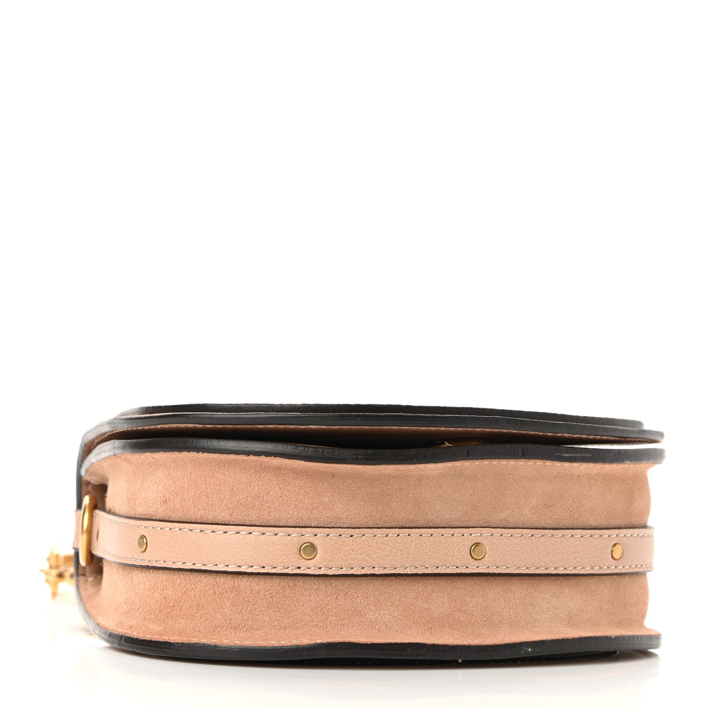 Calfskin Suede Small Nile Bracelet Bag Biscotti Beige