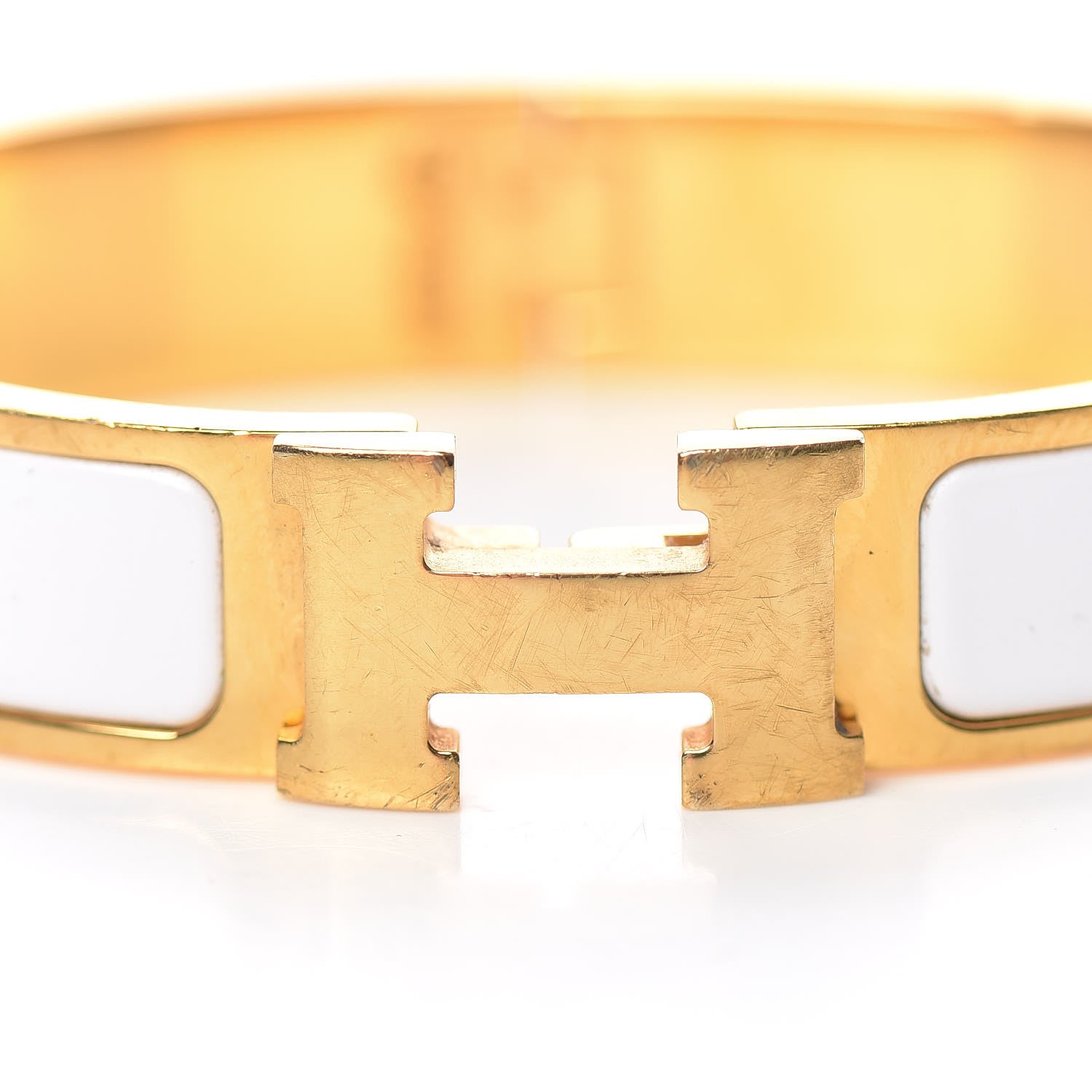 Hermes Enamel Narrow Clic Clac H Bracelet PM White 5 of 6