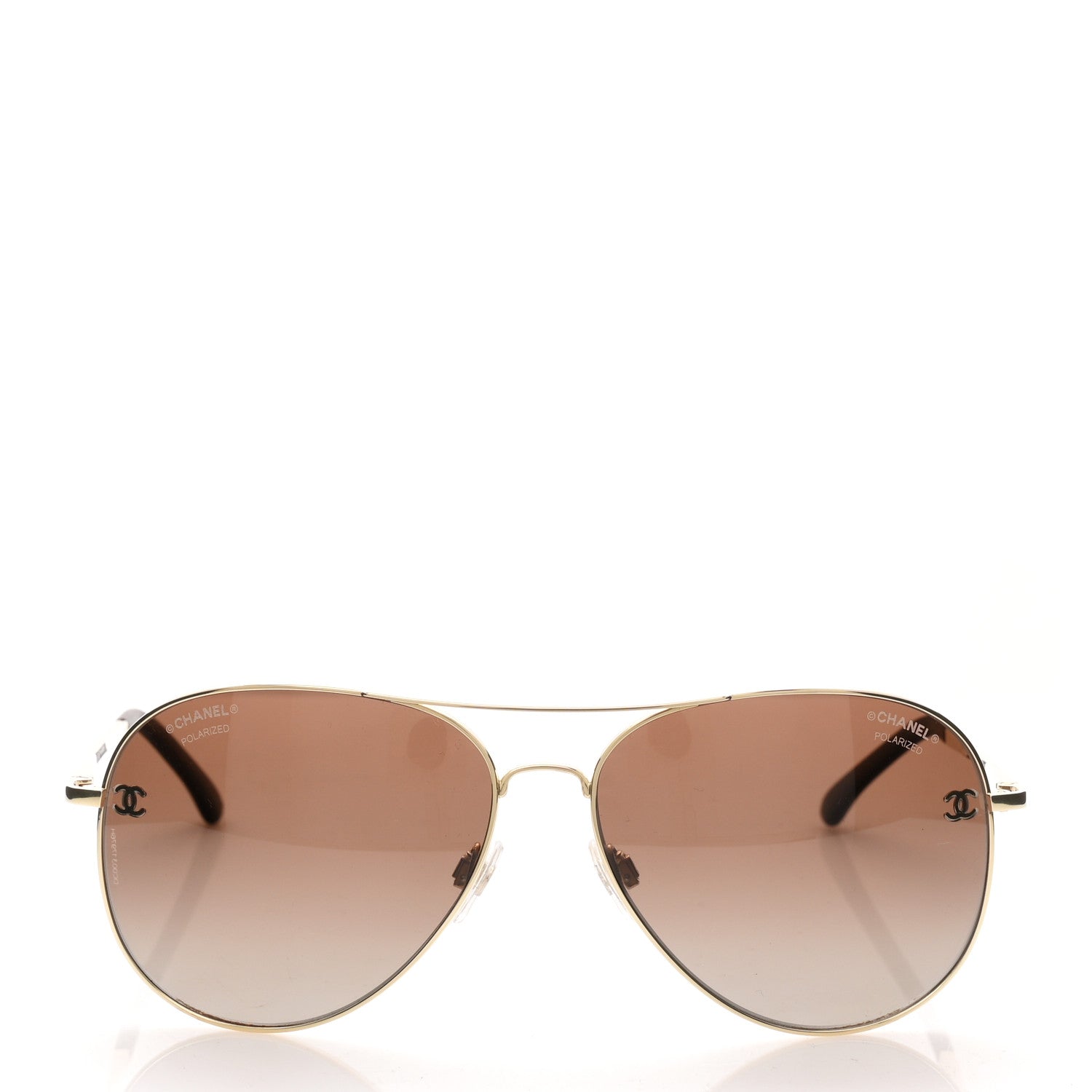 Chanel Aviator CC Sunglasses 4189-T-Q Gold 2 of 8