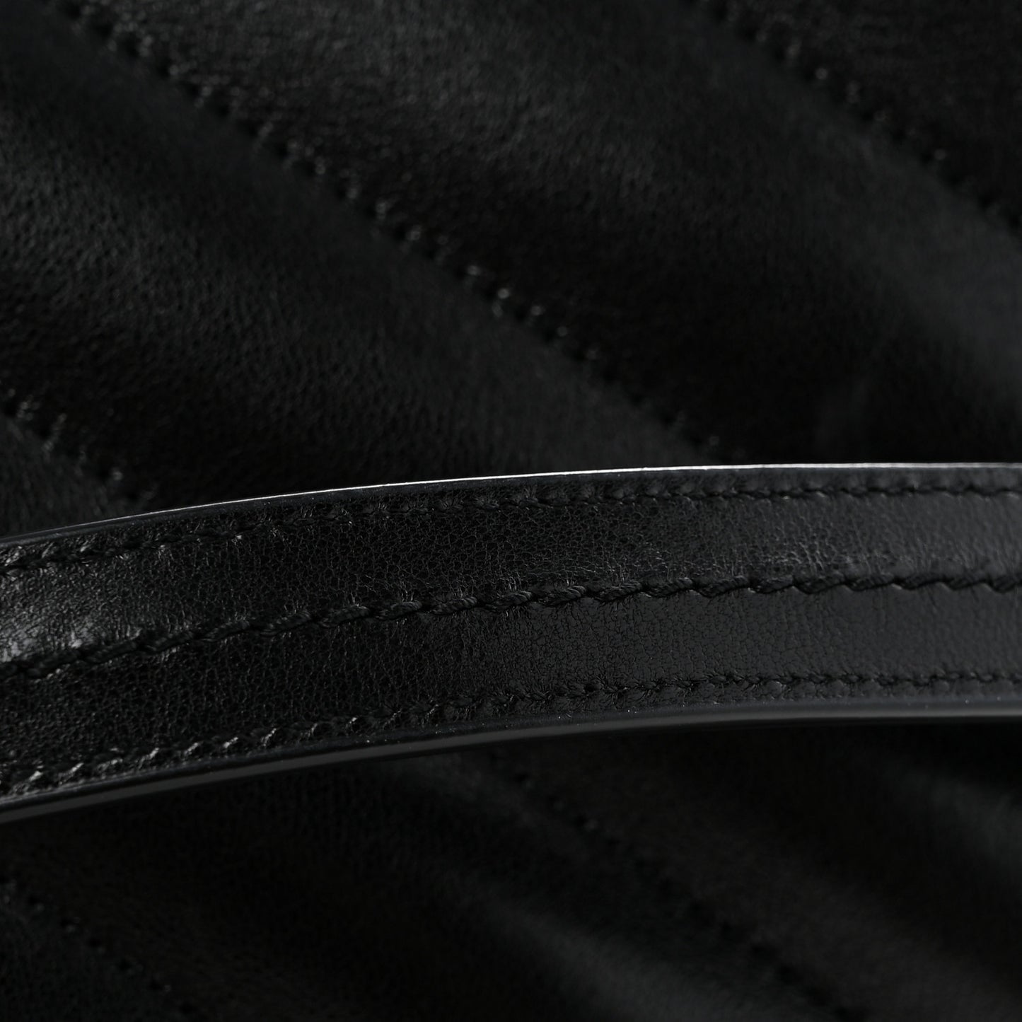 Lambskin Quilted Monogram Large Loulou Black