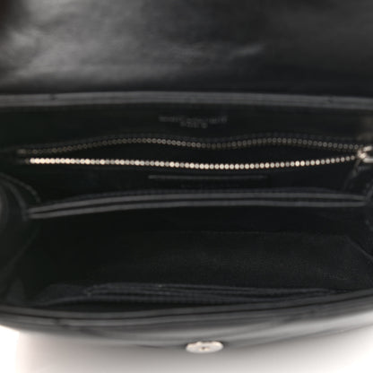 Saint Laurent Calfskin Y Quilted Monogram Toy Loulou Crossbody Bag Black 5 of 12