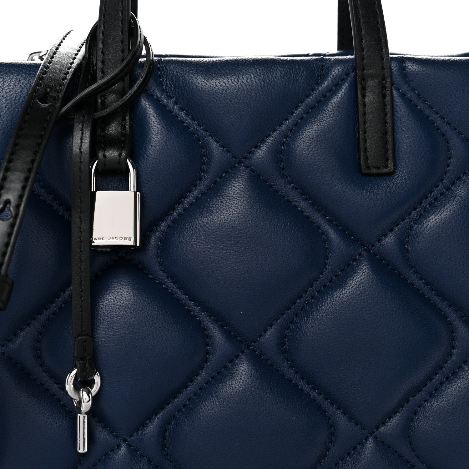 Marc Jacobs Lambskin Quilted Mini Grind Tote Bag Azure Blue 8 of 10