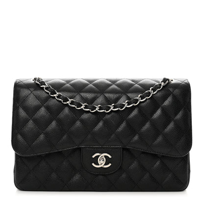 Chanel Caviar Quilted Jumbo Double Flap Black 1 of 9