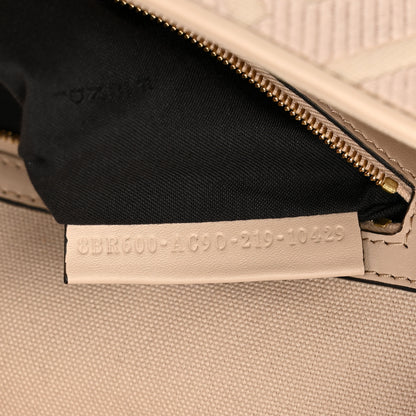 Fendi Canvas Vitello King Bi-Color Strap FF Embroidered Baguette Poudre 7 of 11