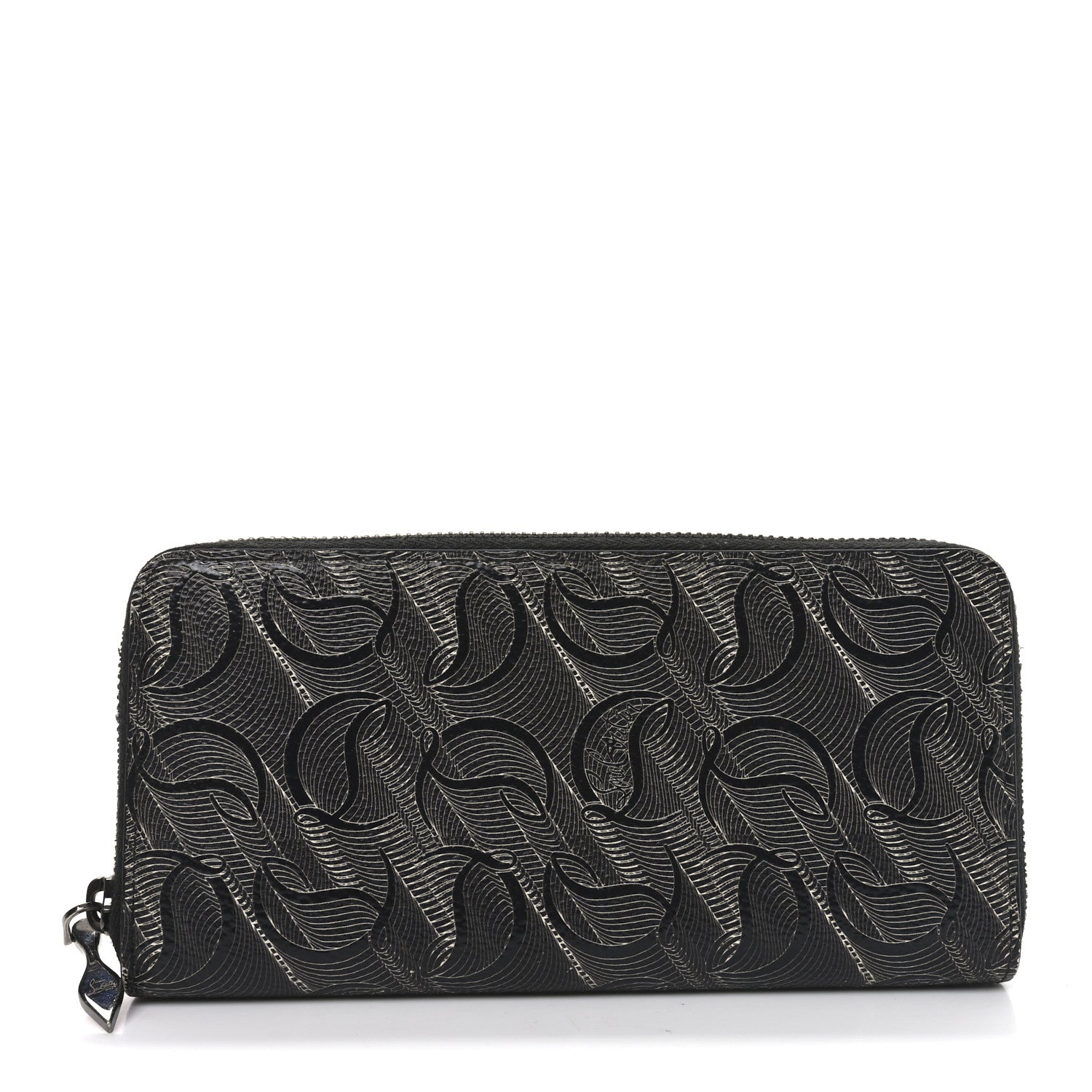 Christian Louboutin CL Canvas Zip Around Wallet Black 1 of 7