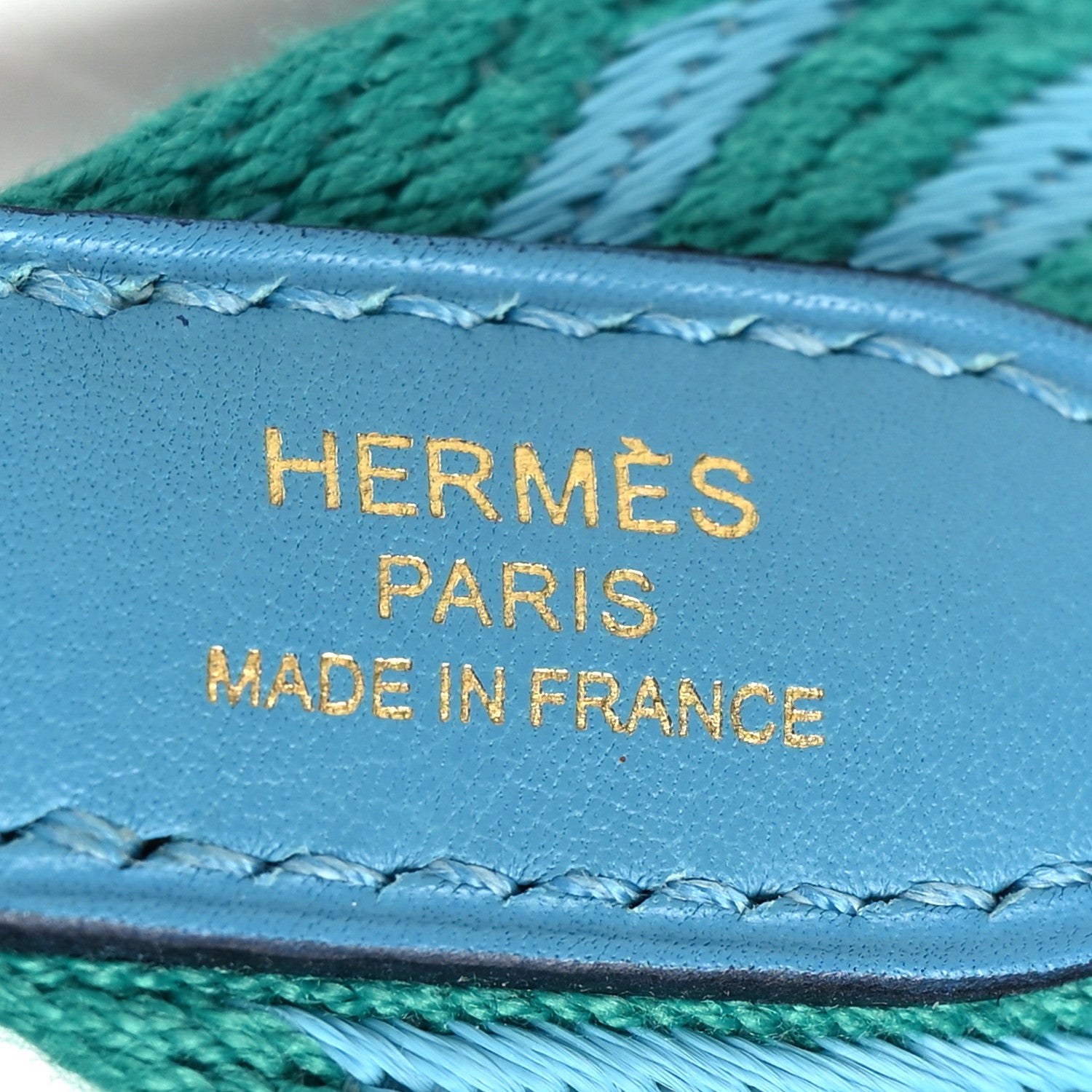 Hermes Toile Swift 50mm Sangle ZigZag Shoulder Strap Bleu du Nord Vert Veronese 4 of 5
