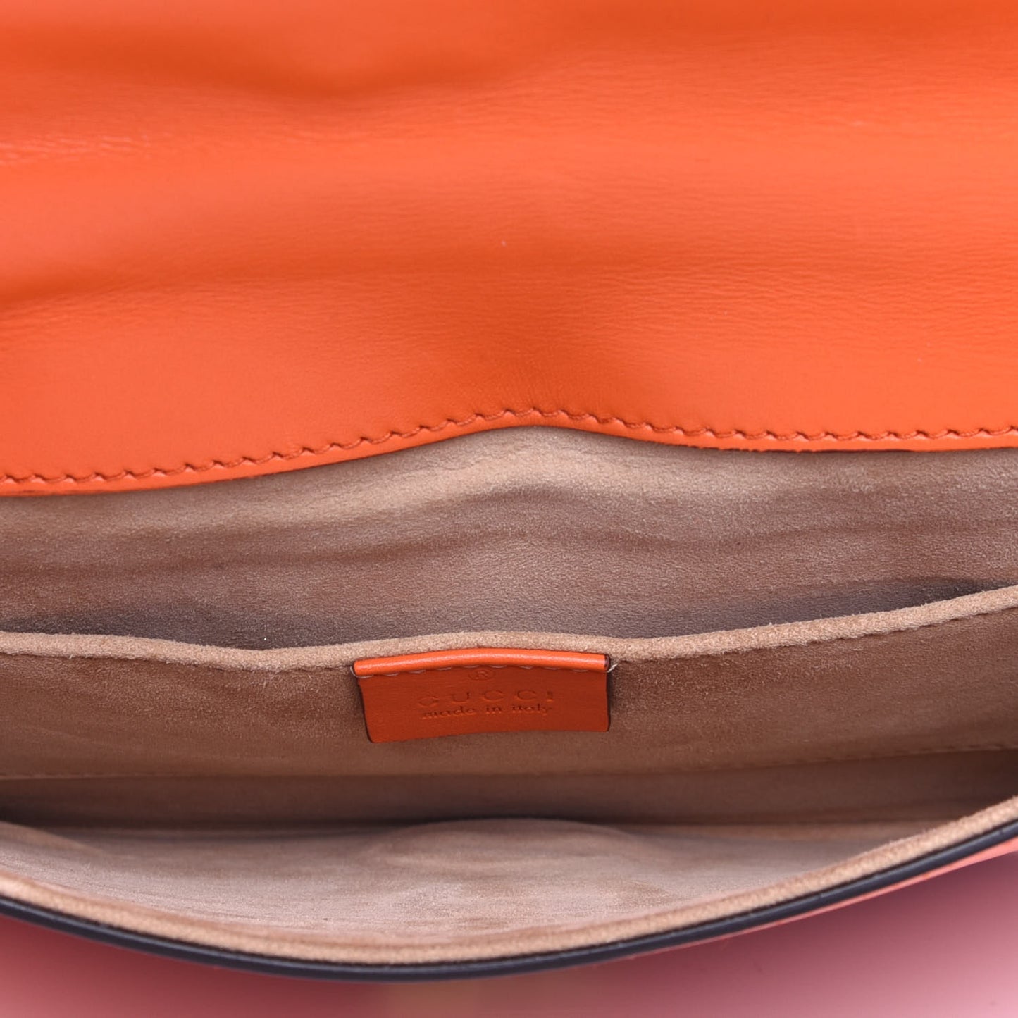 Calfskin Small Sylvie Wristlet Clutch Orange