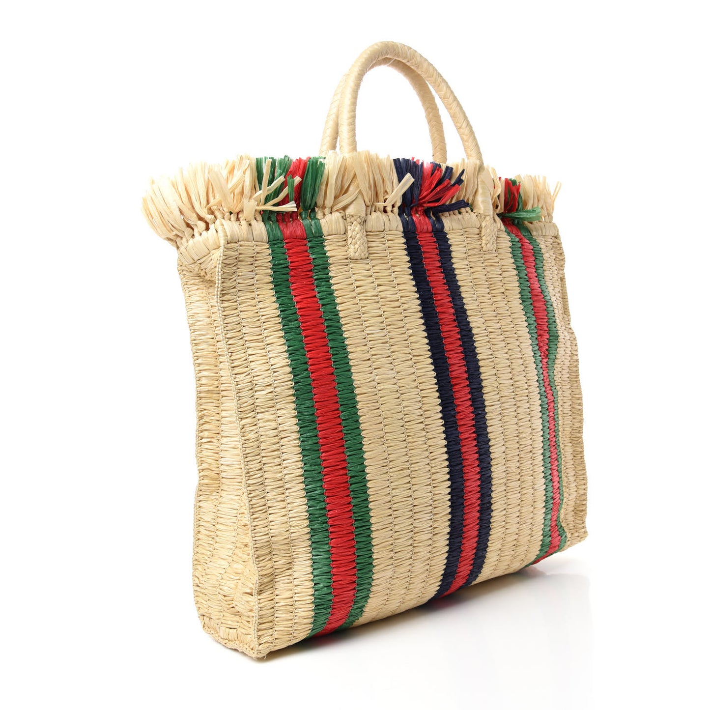 Raffia Linen Web Cestino Tote Bag
