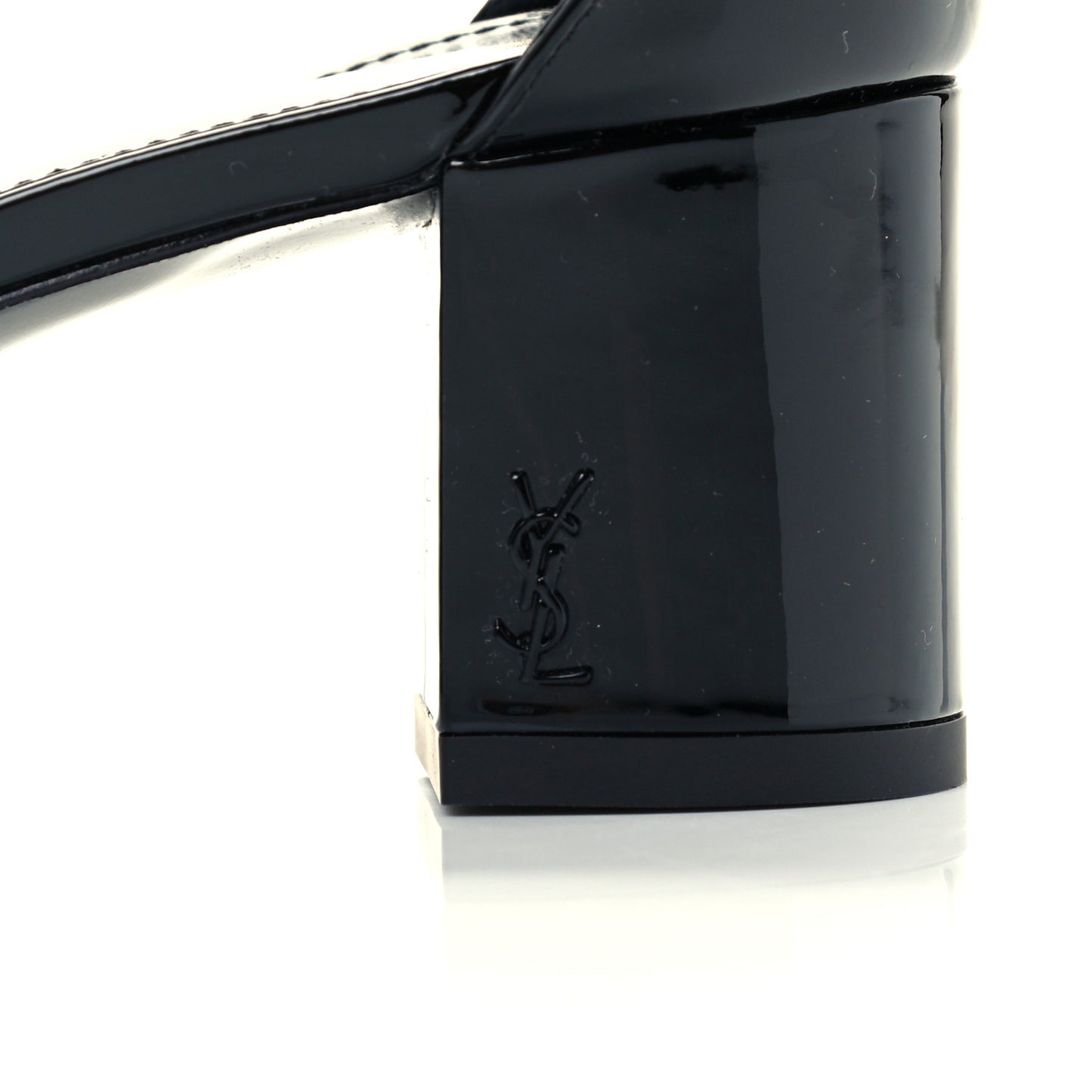 Patent Calfskin Loulou Ankle Strap Sandals 36.5 Black