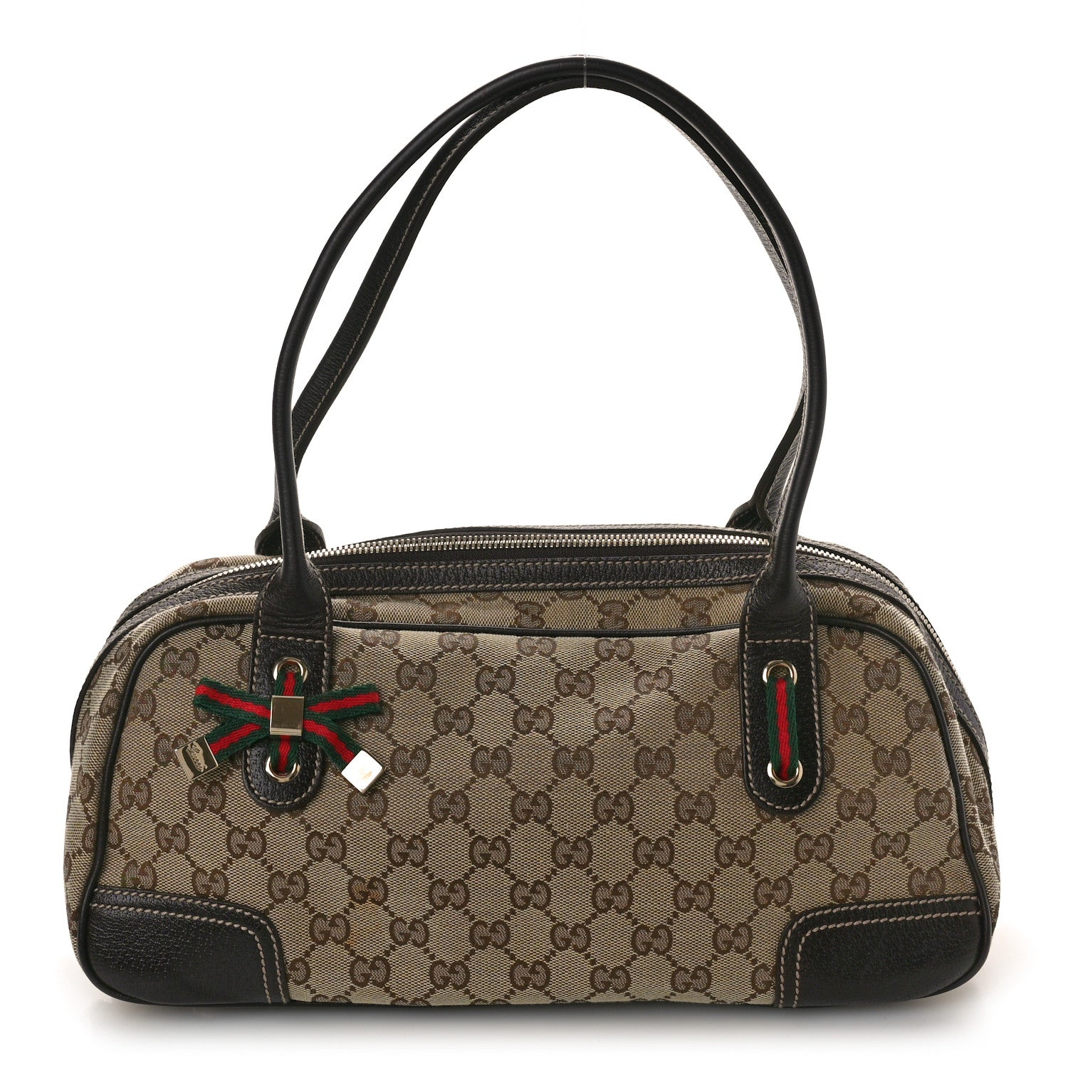 Gucci Monogram Small Princy Satchel Dark Brown 1 of 10